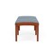 Lesro Lenox Wood 2 Seat Bench Wood Frame, Cherry, RS Rain Song Upholstery LW2001 - alternate 3